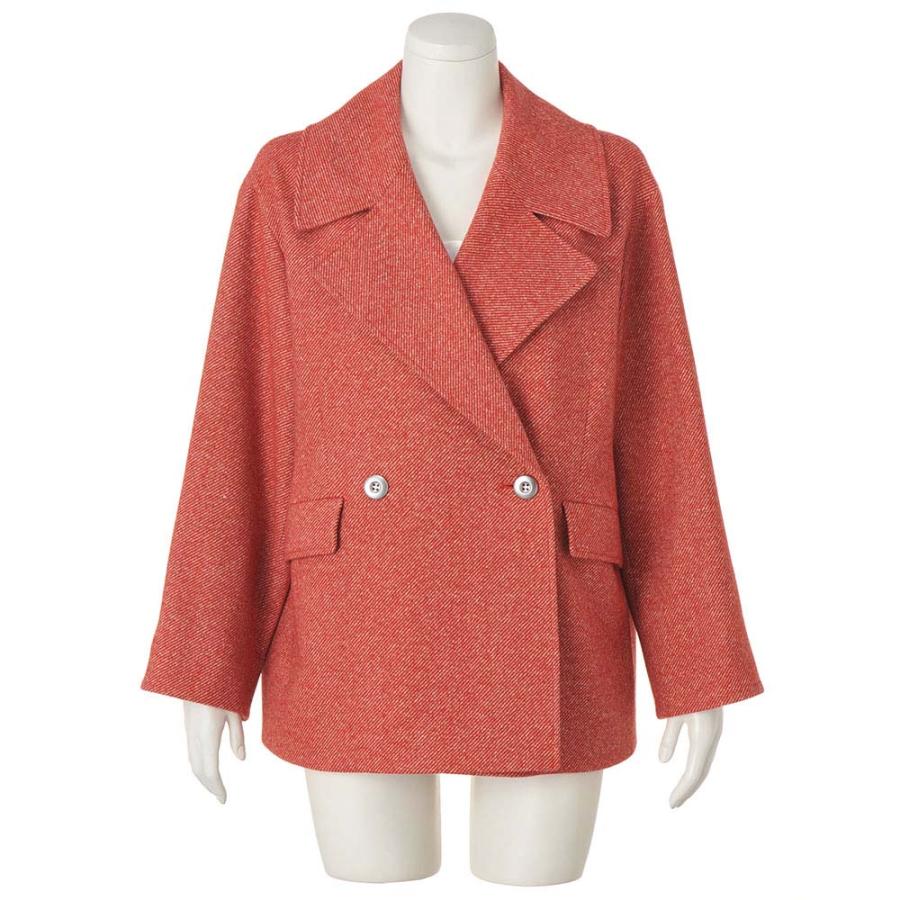 dinos（ディノス） 尾州産 ウールシルク混 ツイードジャケットコート