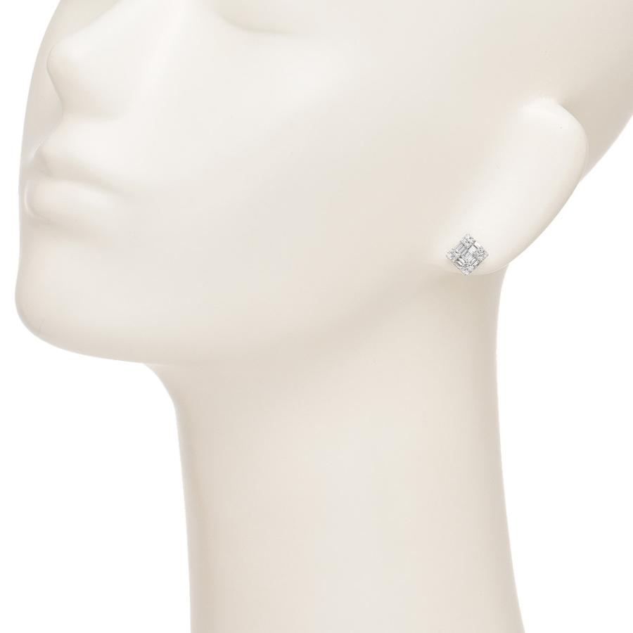 K18 0.8ctバゲットダイヤ ピアス ジュエリー アクセサリー ダイヤモンド J09607 ディノスの画像