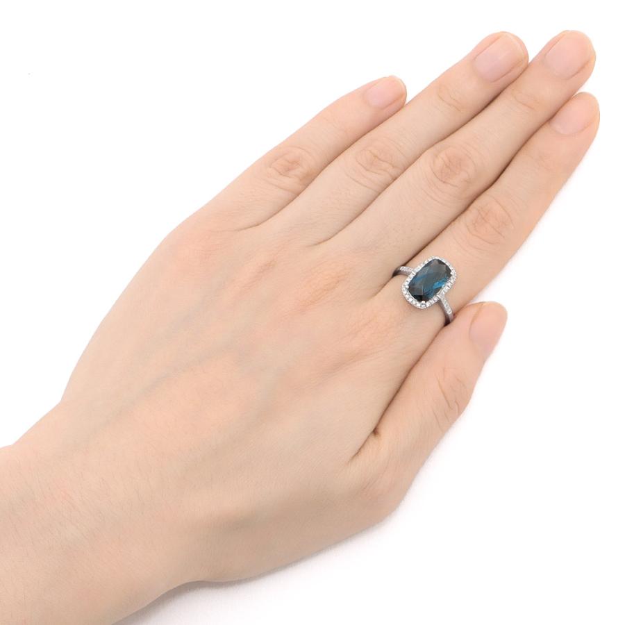 Pt ロンドンブルートパーズ リング ジュエリー アクセサリー プラチナ製 J08001 ディノスの画像
