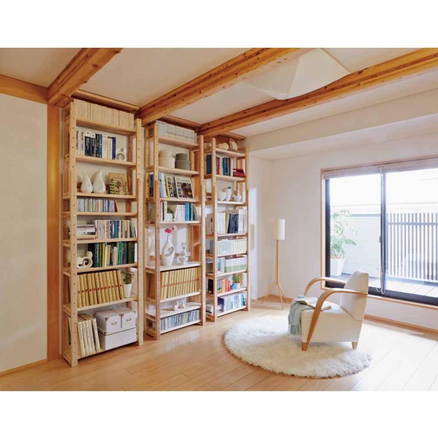 dinos（ディノス） 国産杉頑丈突っ張りラック（本棚） 幅99cm奥行22cm