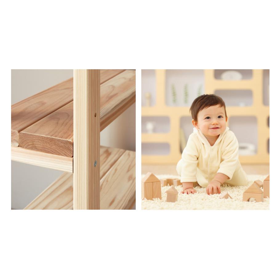 dinos（ディノス） 国産杉頑丈突っ張りラック（本棚） 幅99奥行27.5cm