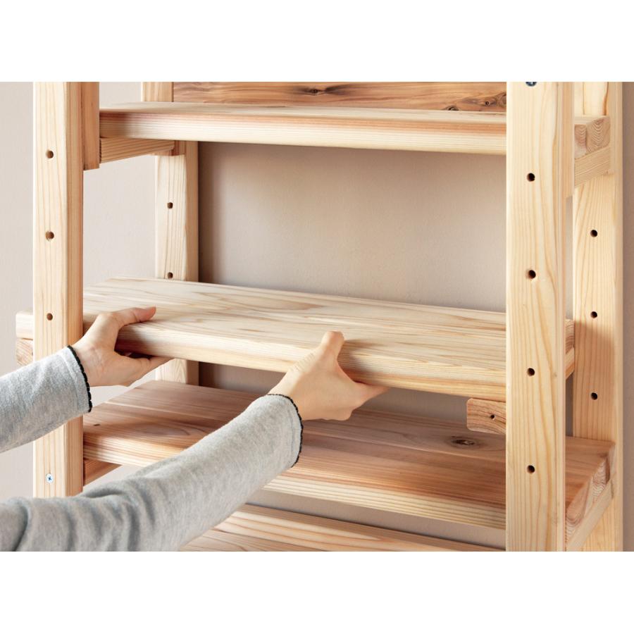 dinos（ディノス） 国産杉頑丈突っ張りラック（本棚） 幅119奥行27.5cm