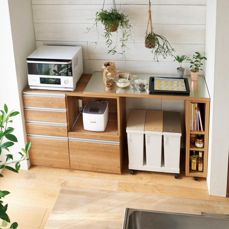 dinos（ディノス） 簡単に幅調節可能！スライド伸長式カウンター幅119