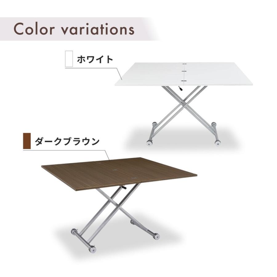 dinos（ディノス） 伸長式ガス圧昇降テーブル 幅120（天板110）cm