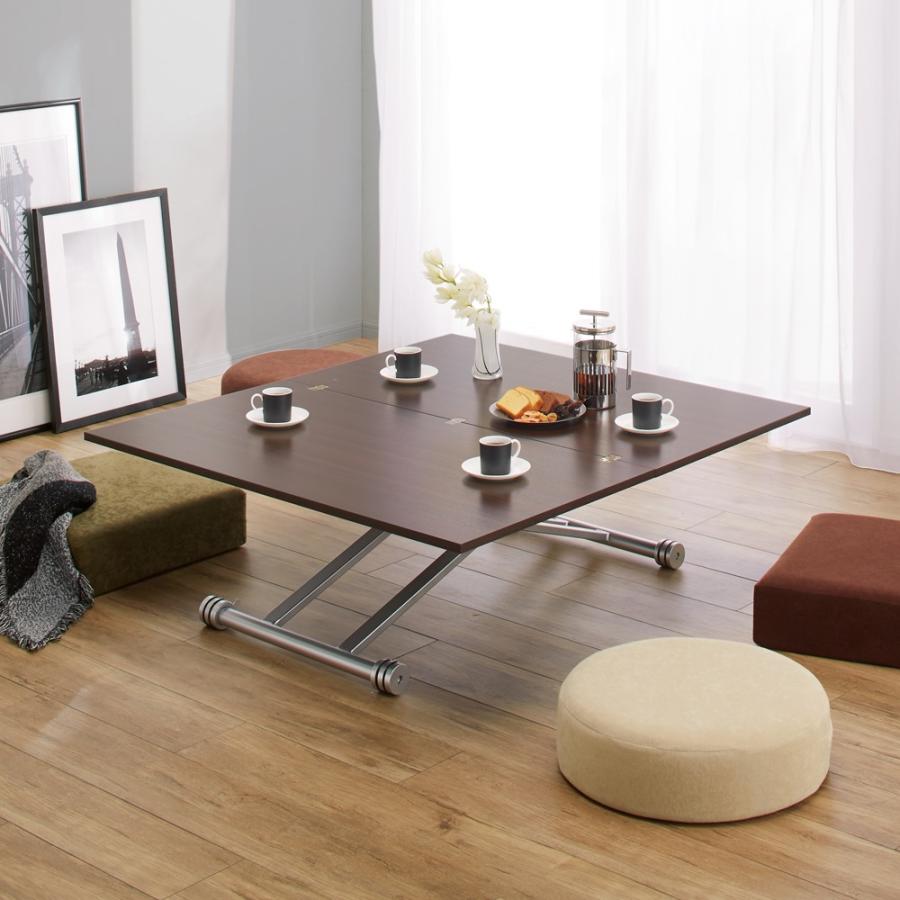 dinos（ディノス） 伸長式ガス圧昇降テーブル 幅120（天板110）cm