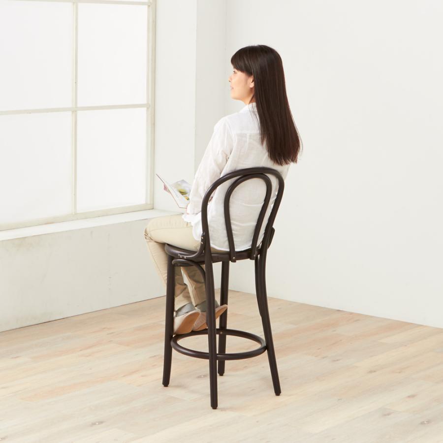 TON THONET ハイスツール カウンターチェア 北欧 未使用品 ビーチ材 dinos（ディノス） No.18 カウンターチェア 曲げ木天然木ハイスツール