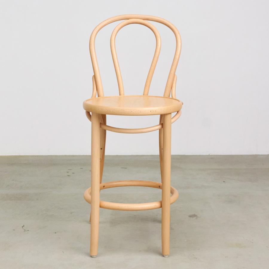 TON THONET ハイスツール カウンターチェア 北欧 未使用品 ビーチ材 dinos（ディノス） No.18 カウンターチェア 曲げ木天然木ハイスツール