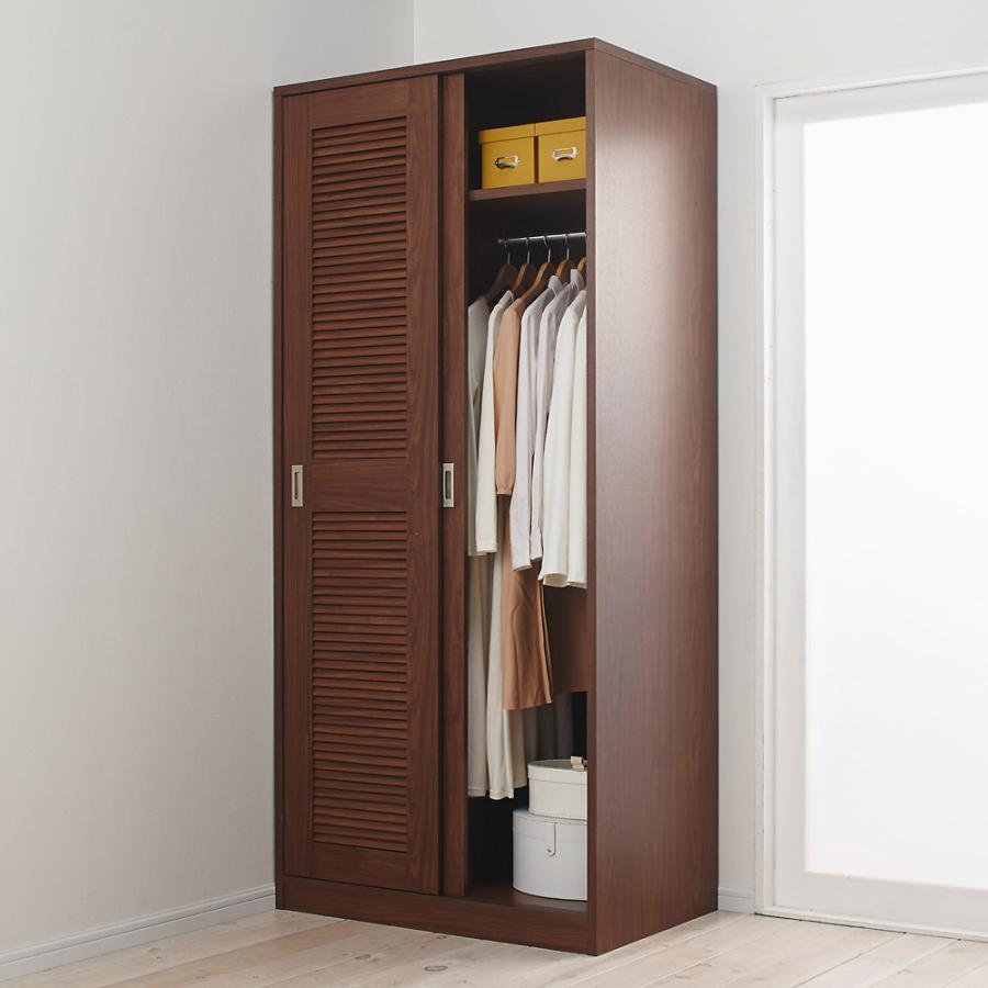 dinos（ディノス） 通気性の良い 引き戸ルーバーワードローブ 幅120cm