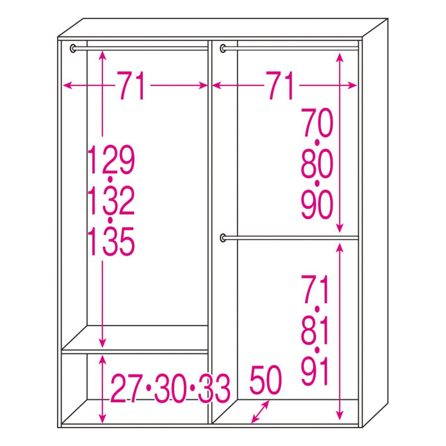 ルーバー 折れ戸クローゼット幅90cm　ディノス ルーバー 折れ戸クローゼット クローゼット 幅90cm 通販 - ディノス