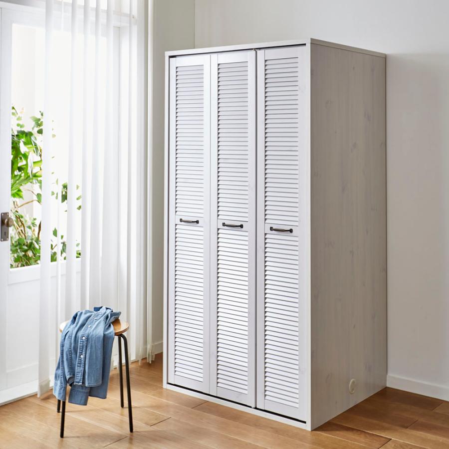 dinos（ディノス） ルーバー 折れ戸クローゼット 布団収納 幅90cm 衣類