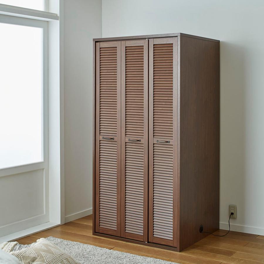 dinos（ディノス） ルーバー 折れ戸クローゼット 布団収納 幅90cm 衣類