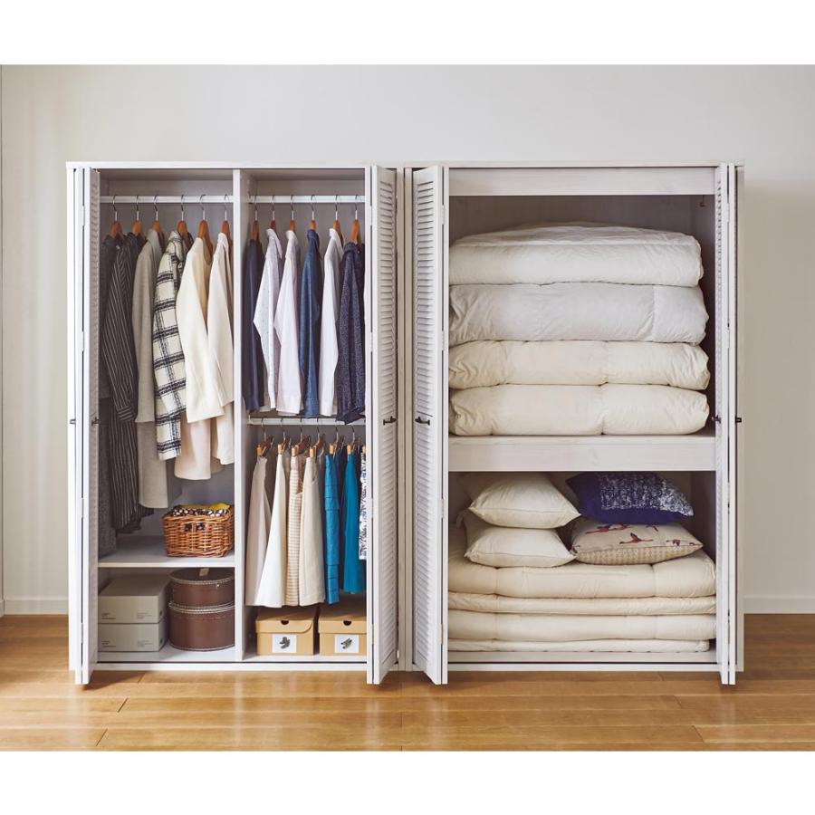 dinos ルーバー 折れ戸クローゼット 布団収納 幅120cm 衣類収納 ワード