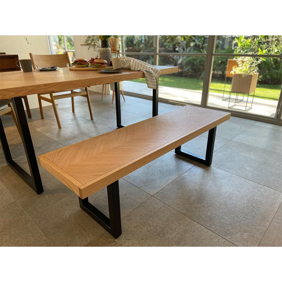 家具 収納 イス チェア ベンチ 北欧調ヘリンボーンダイニングシリーズ ダイニングベンチ幅130cm 5605 ディノス Paypayモール店 通販 Paypayモール
