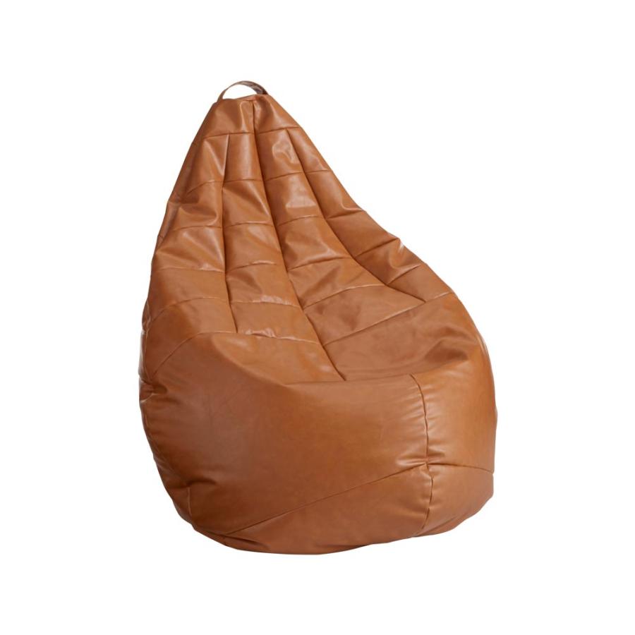 ブラウン キルティングビーズクッション Drop2