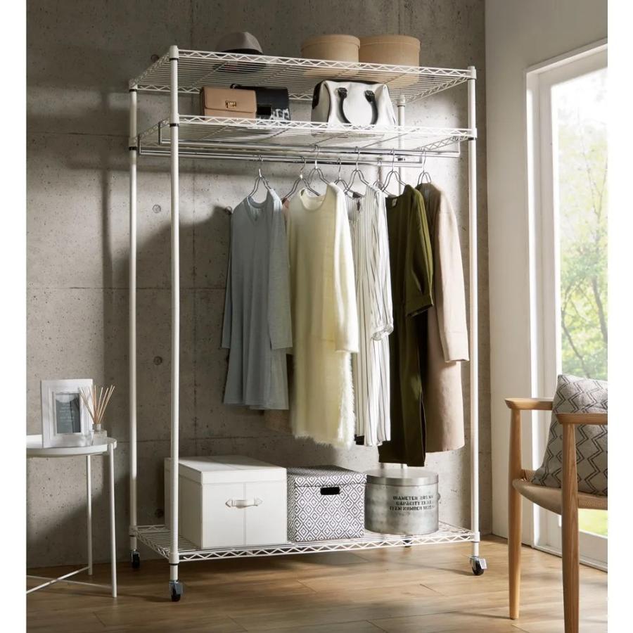 dinos（ディノス） 洗えるカバー付き 頑丈ハンガーラック ロータイプ