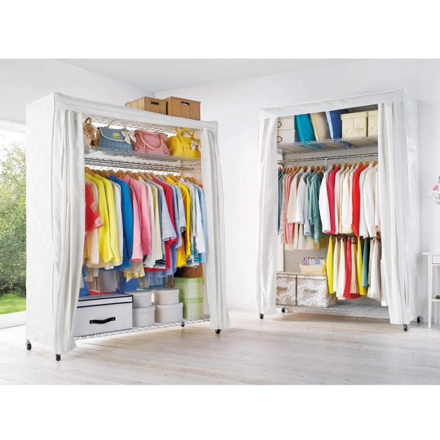 dinos（ディノス） 洗えるカバー付き 頑丈ハンガーラック ロータイプ