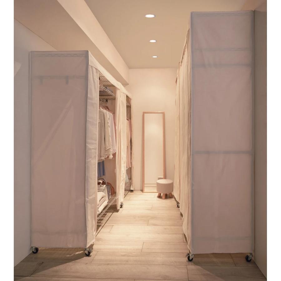 dinos（ディノス） 洗えるカバー付き 頑丈ハンガーラック ロータイプ