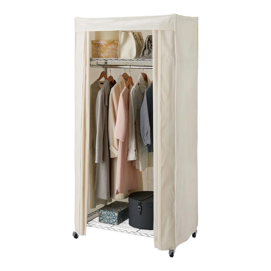 dinos（ディノス） 洗えるカバー付き 頑丈ハンガーラック ロータイプ