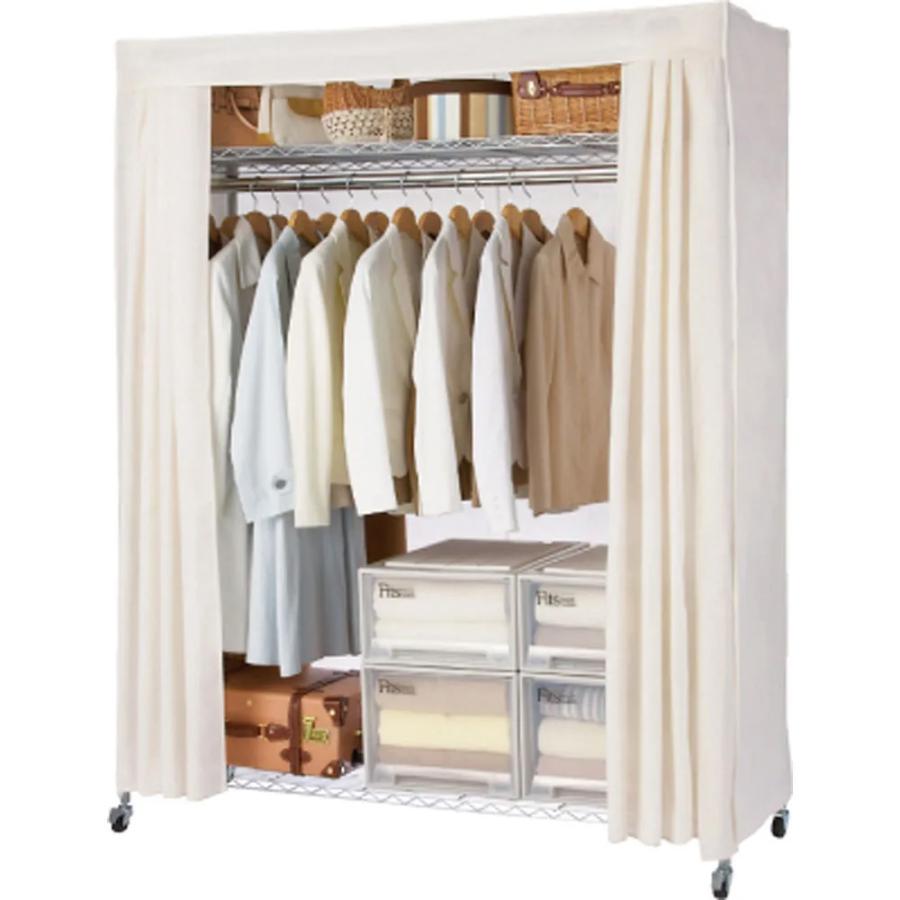 dinos（ディノス） 洗えるカバー付き 頑丈ハンガーラック ロータイプ