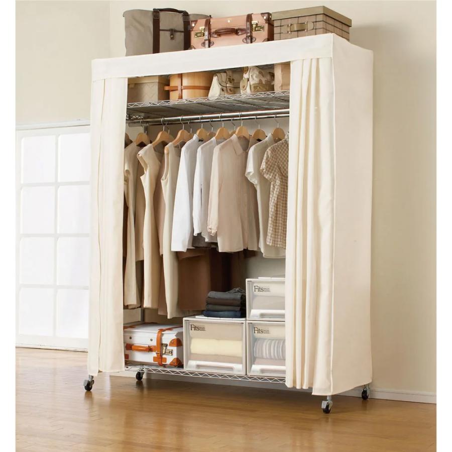 dinos（ディノス） 洗えるカバー付き 頑丈ハンガーラック ロータイプ