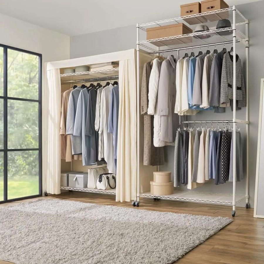 dinos（ディノス） 洗えるカバー付き 頑丈ハンガーラック ロータイプ