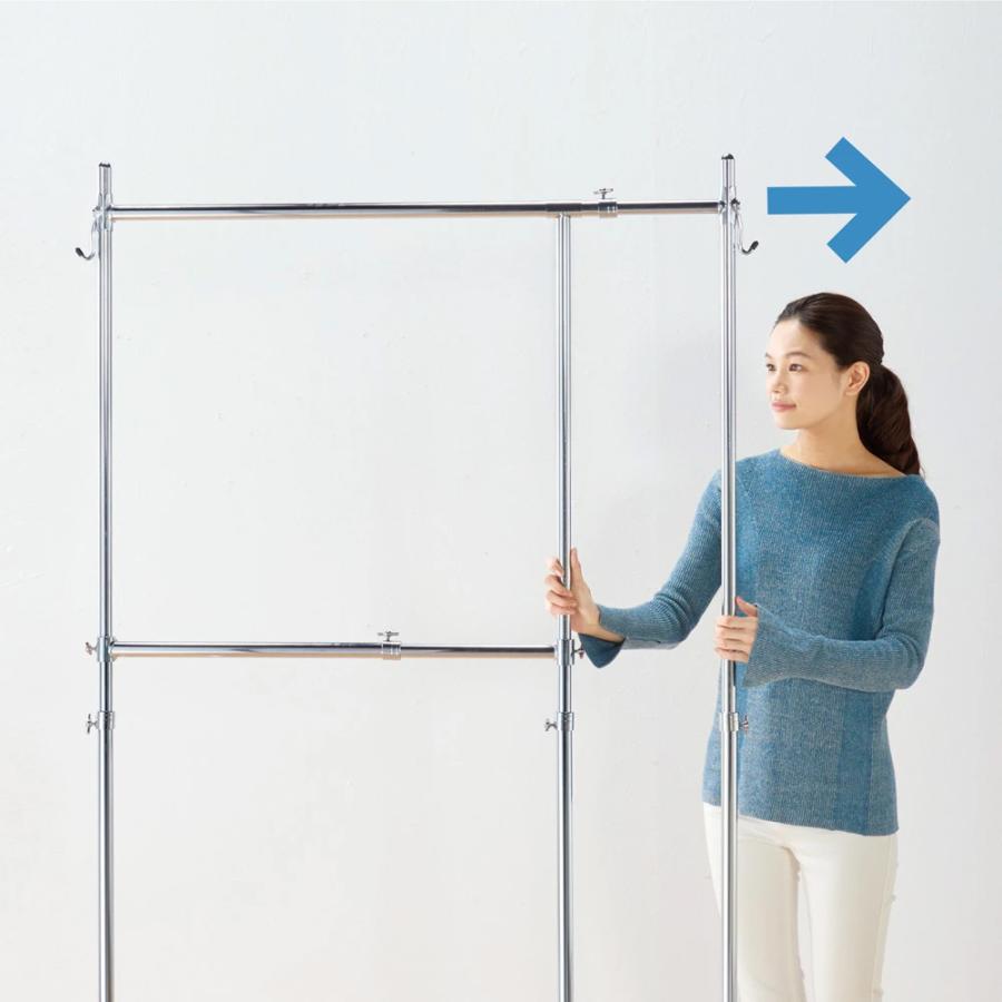 dinos（ディノス） 幅と高さが変えられるプロ仕様頑丈ハンガー 上下2段