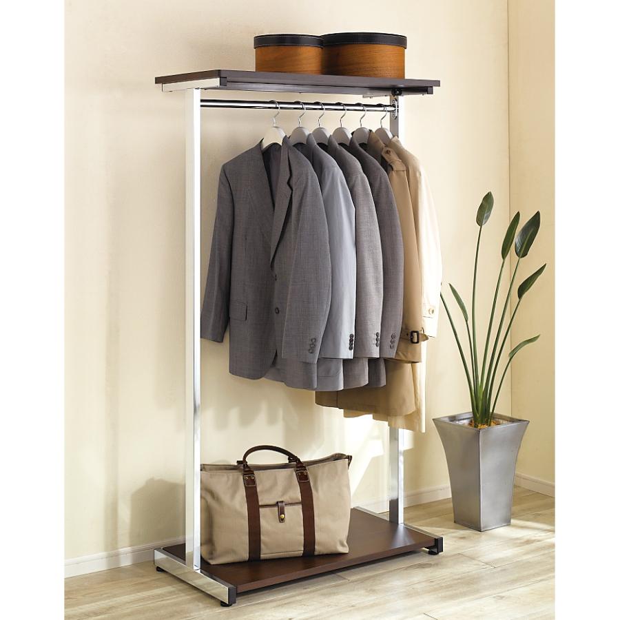 dinos（ディノス） ワードローブ 上下棚付き モダン頑丈ハンガーラック