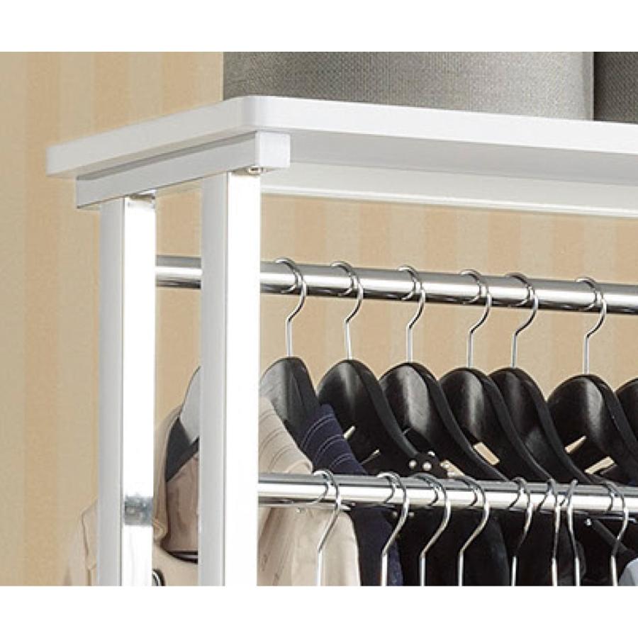 dinos（ディノス） ワードローブ 上下棚付き モダン頑丈ハンガーラック