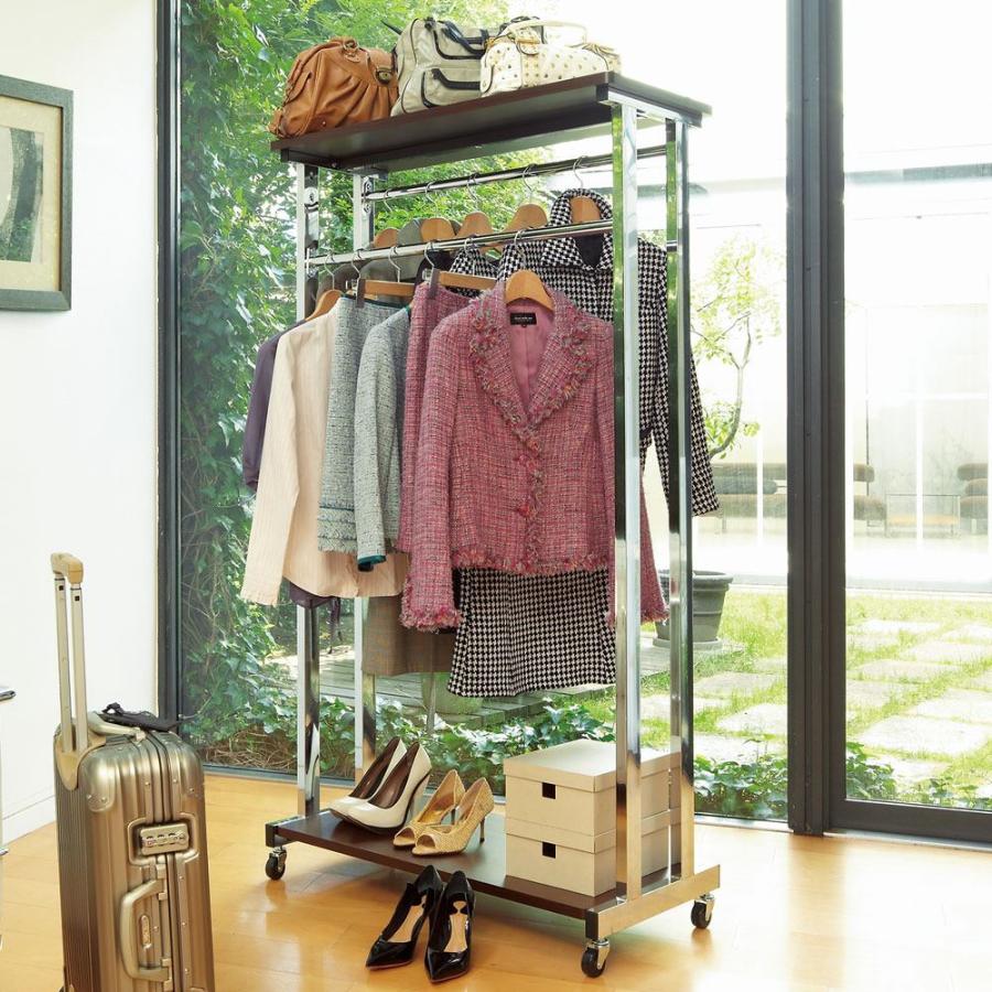 上下棚付頑丈ハンガー ダブル 幅60 上下棚付頑丈ハンガー ダブル 幅60