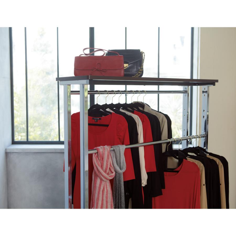 dinos（ディノス） ワードローブ 上下棚付き モダン頑丈ハンガーラック