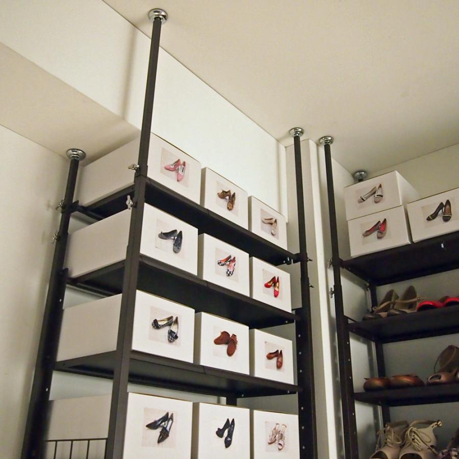 dinos（ディノス） 玄関の段差対応伸縮シューズラック 突っ張り式 11段