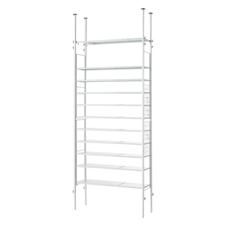 dinos（ディノス） 玄関の段差対応伸縮シューズラック 突っ張り式 11段