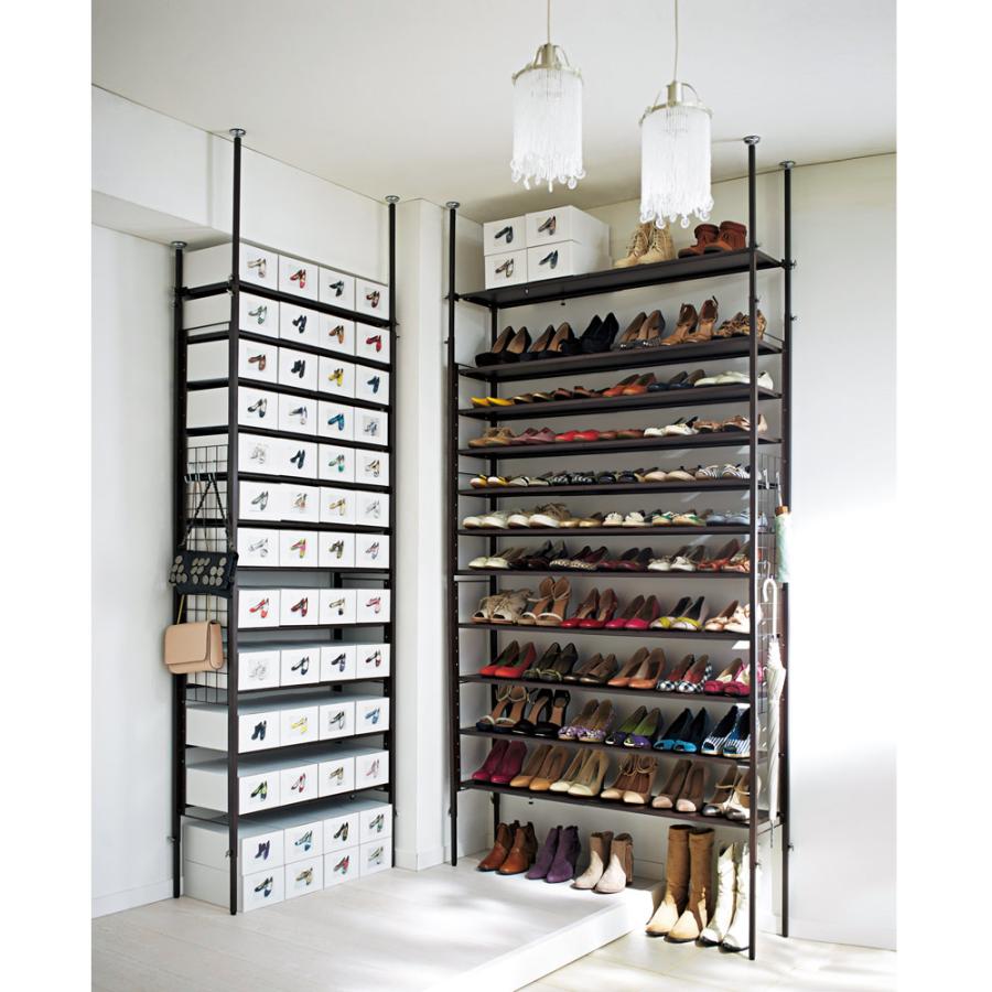 dinos（ディノス） 玄関の段差対応伸縮シューズラック 突っ張り式 11段