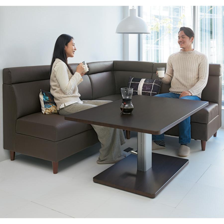 dinos リビングダイニング兼用 昇降式テーブル 幅120奥行80