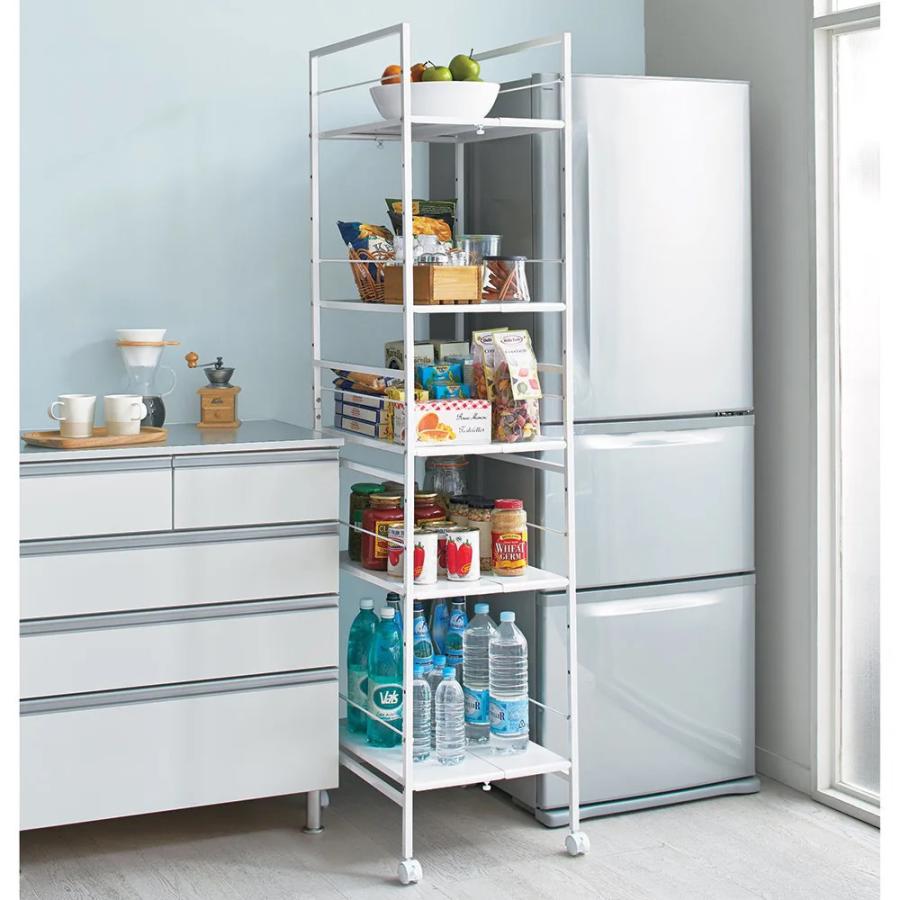 dinos（ディノス） 幅が伸縮するすき間ラック スリムタイプ 幅17.5cm