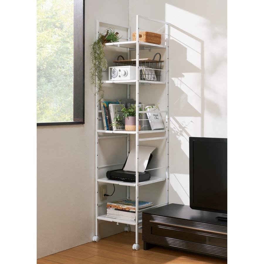 dinos（ディノス） 幅が伸縮するすき間ラック スリムタイプ 幅17.5cm