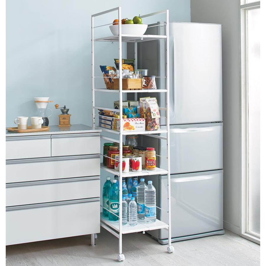 dinos（ディノス） 幅が伸縮するすき間ラック スリムタイプ 幅17.5cm