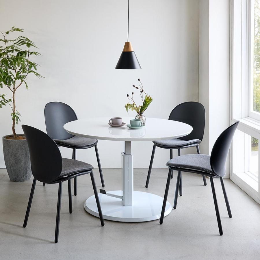 dinos 高さ自由自在 カフェスタイルダイニング 丸形昇降テーブル 径