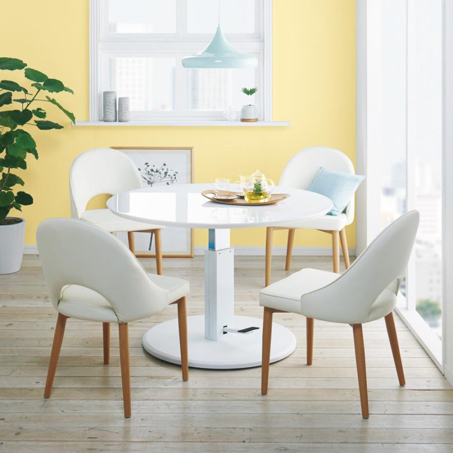 Dinos ディノス 丸型昇降テーブル ダイニングテーブル リフティングテーブル Amazon｜ディノス テーブル 昇降式 リフティングテーブル 高さ自由自在