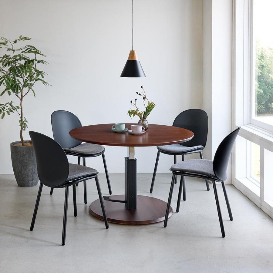 dinos 高さ自由自在 カフェスタイルダイニング 丸形昇降テーブル