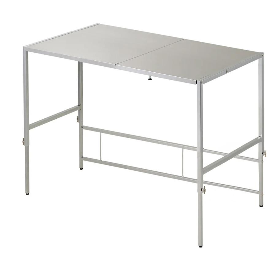 dinos（ディノス） 幅と高さが伸縮できるステンレス作業台 幅76-120