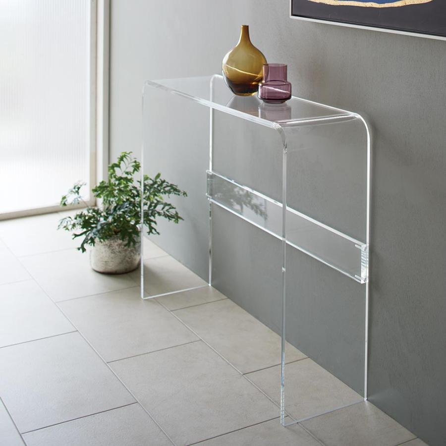 dinos（ディノス） ≪幅85cm≫Gel/ジェル アクリルコンソールテーブル