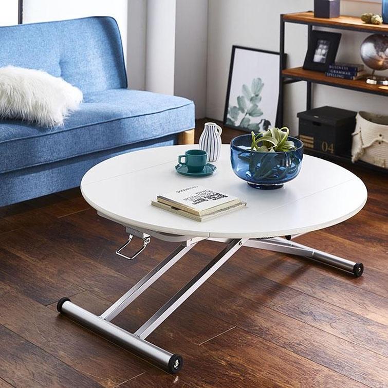 dinos（ディノス） 丸形昇降バタフライテーブル幅100 テーブル 昇降式