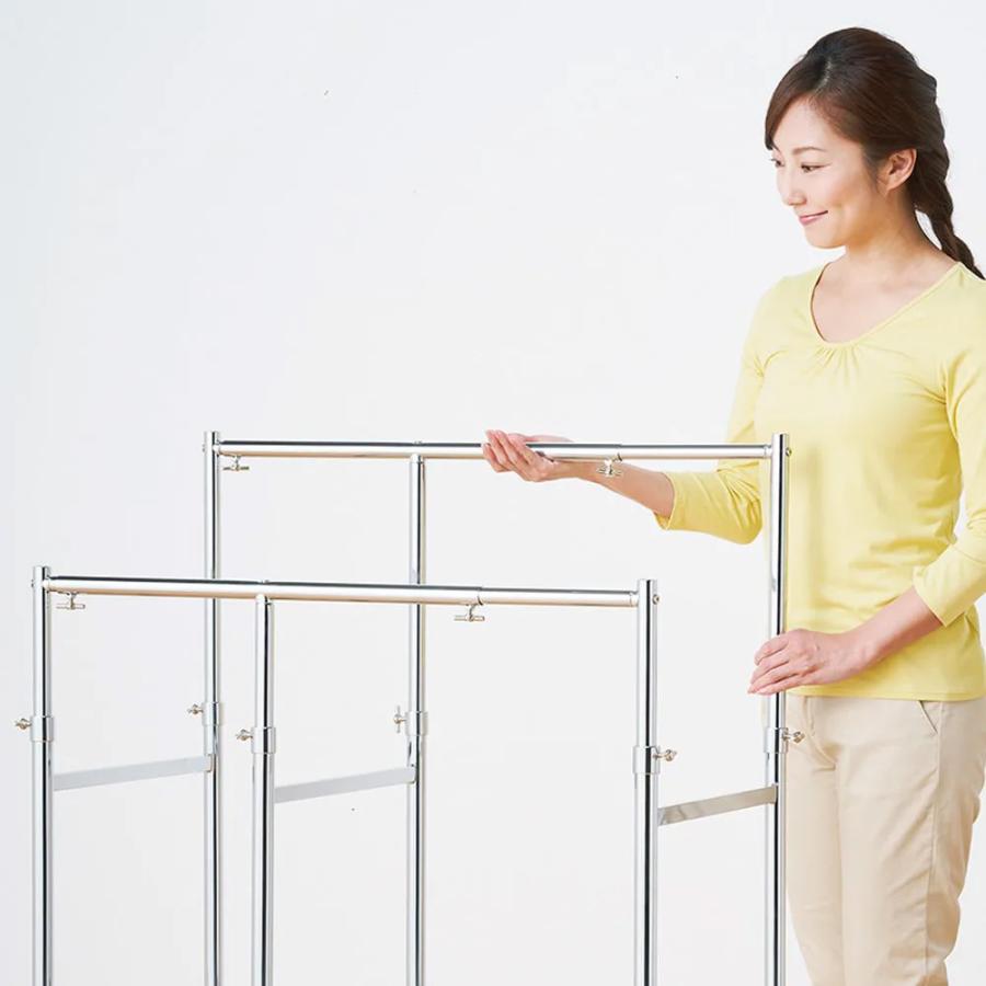 dinos（ディノス） 幅と高さが伸縮する 押し入れ頑丈ハンガー 一間用