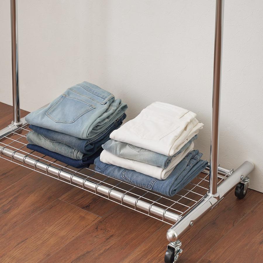 dinos（ディノス） プロ仕様 棚付き頑丈ハンガーラック 幅120cm 衣類