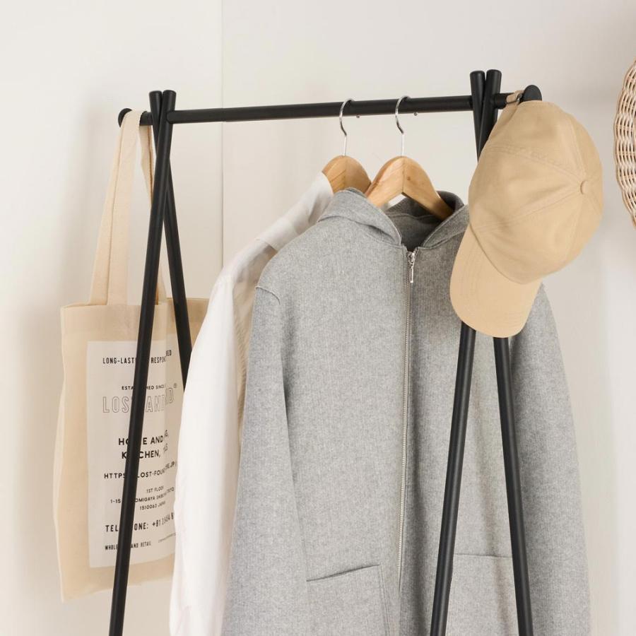 dinos スチール製A型ハンガーラック 幅75cm奥行46cm高さ152cm 衣類収納