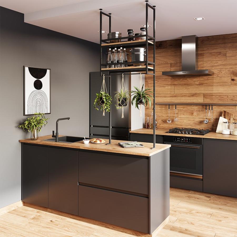 dinos（ディノス） 簡単設置突っ張りカウンター上吊棚 幅62cm奥行22cm