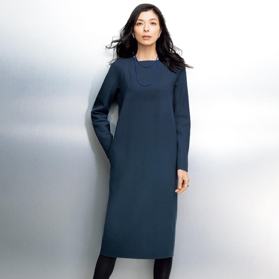 dinos（ディノス） 「NIKKE」 ウールダブルクレープ ワンピース
