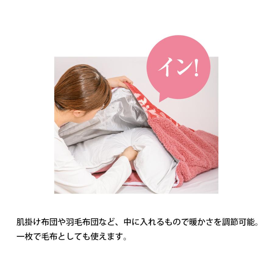 dinos（ディノス） 西川 掛け布団カバー あったか ズレない にもなる