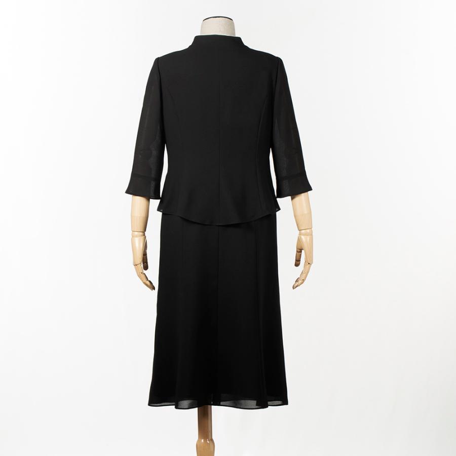 東京ソワール ブラックフォーマル ワンピース 前開き レディース 50代